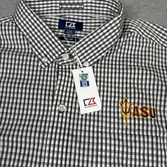 Arizone State University Shirt Mens 3XL Cutter Buck Button Down ASU Football NWT - Picture 1 of 14